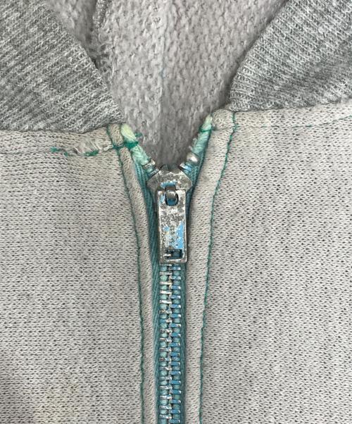 VINTAGE（ヴィンテージ）VINTAGE (ヴィンテージ) ヴィンテージハーフジップスウェット グレー×ブルー サイズ:表記なしの古着・服飾アイテム