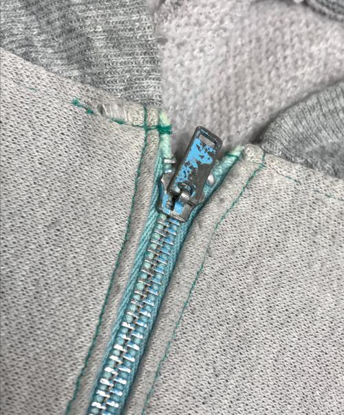 VINTAGE（ヴィンテージ）VINTAGE (ヴィンテージ) ヴィンテージハーフジップスウェット グレー×ブルー サイズ:表記なしの古着・服飾アイテム