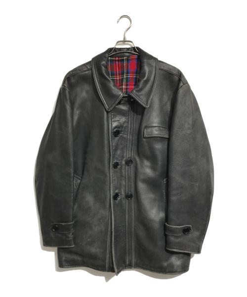 VINTAGE（ヴィンテージ）VINTAGE (ヴィンテージ) コルビジェレザージャケット ブラック サイズ:58の古着・服飾アイテム