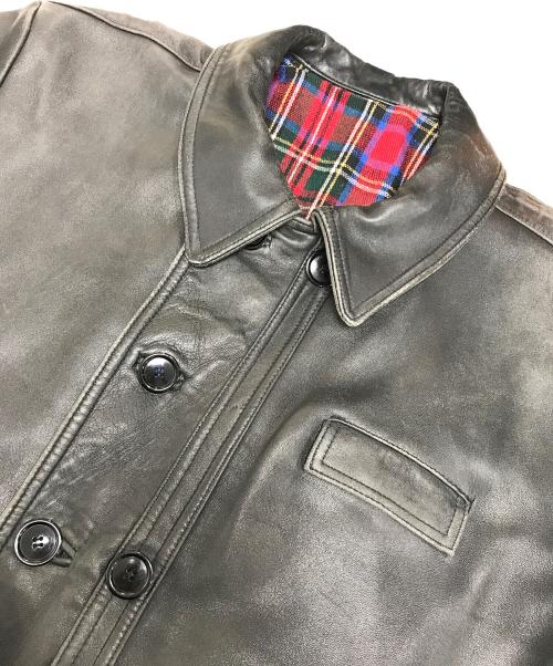 VINTAGE（ヴィンテージ）VINTAGE (ヴィンテージ) コルビジェレザージャケット ブラック サイズ:58の古着・服飾アイテム
