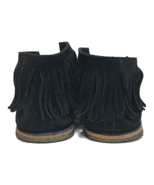 Saint Laurent Paris（サンローランパリ）Saint Laurent Paris (サンローランパリ) フリンジレザースウェードモカシン ブラック サイズ:表記なしの古着・服飾アイテム