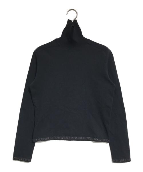 Jean Paul GAULTIER CLASSIQUE（ジャンポールゴルチエクラシック）Jean Paul GAULTIER CLASSIQUE (ジャンポールゴルチエクラシック) リブロゴタートルネックニット ブラック サイズ:48の古着・服飾アイテム