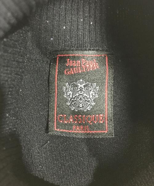 Jean Paul GAULTIER CLASSIQUE（ジャンポールゴルチエクラシック）Jean Paul GAULTIER CLASSIQUE (ジャンポールゴルチエクラシック) リブロゴタートルネックニット ブラック サイズ:48の古着・服飾アイテム