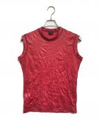 Jean Paul Gaultier hommeジャンポールゴルチェオム）の古着「シワ加工ノースリーブTシャツ」｜レッド