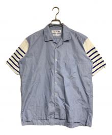 COMME des GARCONS SHIRT（コムデギャルソンシャツ）の古着「袖切替開襟シャツ」｜ブルー