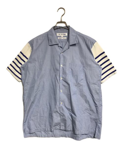 COMME des GARCONS SHIRT（コムデギャルソンシャツ）COMME des GARCONS SHIRT (コムデギャルソンシャツ) 袖切替開襟シャツ ブルー サイズ:Sの古着・服飾アイテム
