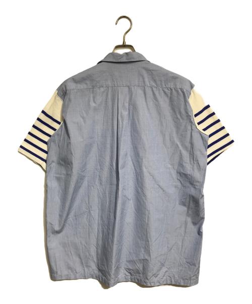 COMME des GARCONS SHIRT（コムデギャルソンシャツ）COMME des GARCONS SHIRT (コムデギャルソンシャツ) 袖切替開襟シャツ ブルー サイズ:Sの古着・服飾アイテム