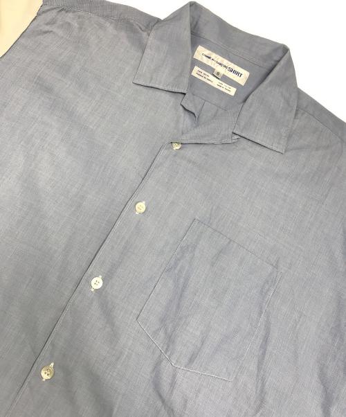 COMME des GARCONS SHIRT（コムデギャルソンシャツ）COMME des GARCONS SHIRT (コムデギャルソンシャツ) 袖切替開襟シャツ ブルー サイズ:Sの古着・服飾アイテム