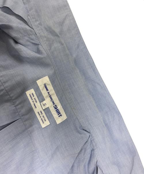 COMME des GARCONS SHIRT（コムデギャルソンシャツ）COMME des GARCONS SHIRT (コムデギャルソンシャツ) 袖切替開襟シャツ ブルー サイズ:Sの古着・服飾アイテム