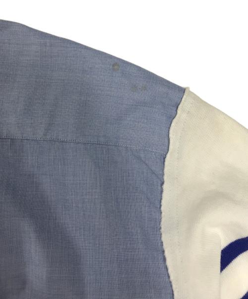 COMME des GARCONS SHIRT（コムデギャルソンシャツ）COMME des GARCONS SHIRT (コムデギャルソンシャツ) 袖切替開襟シャツ ブルー サイズ:Sの古着・服飾アイテム