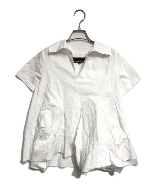 tricot COMME des GARCONS（トリココムデギャルソン）tricot COMME des GARCONS (トリココムデギャルソン) 花柄刺繍ブラウス ホワイト サイズ:Sの古着・服飾アイテム