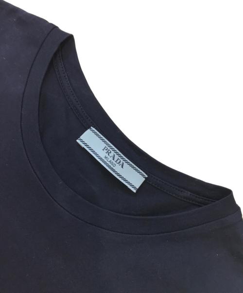 PRADA（プラダ）PRADA (プラダ) ロゴTシャツ ネイビー サイズ:40の古着・服飾アイテム
