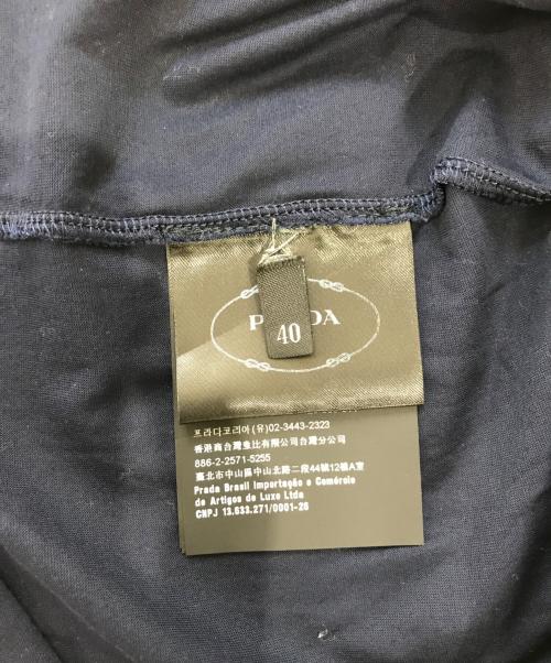 PRADA（プラダ）PRADA (プラダ) ロゴTシャツ ネイビー サイズ:40の古着・服飾アイテム