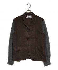 COMME des GARCONS SHIRT（コムデギャルソンシャツ）の古着「切替開襟シャツ」｜ブラウン×グレー