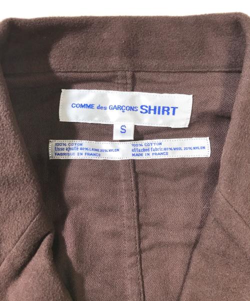 COMME des GARCONS SHIRT（コムデギャルソンシャツ）COMME des GARCONS SHIRT (コムデギャルソンシャツ) 切替開襟シャツ ブラウン×グレー サイズ:Sの古着・服飾アイテム