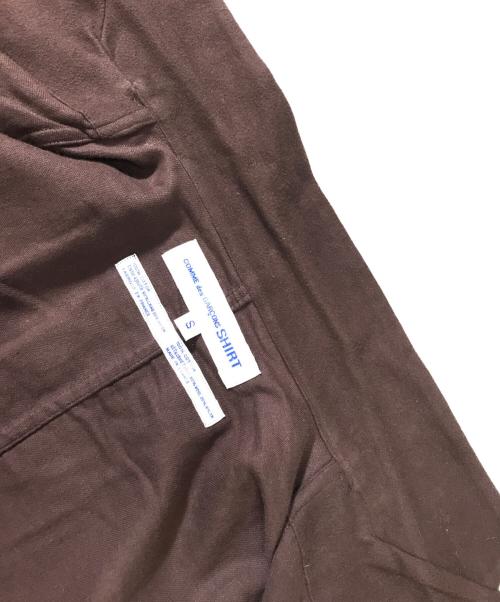 COMME des GARCONS SHIRT（コムデギャルソンシャツ）COMME des GARCONS SHIRT (コムデギャルソンシャツ) 切替開襟シャツ ブラウン×グレー サイズ:Sの古着・服飾アイテム