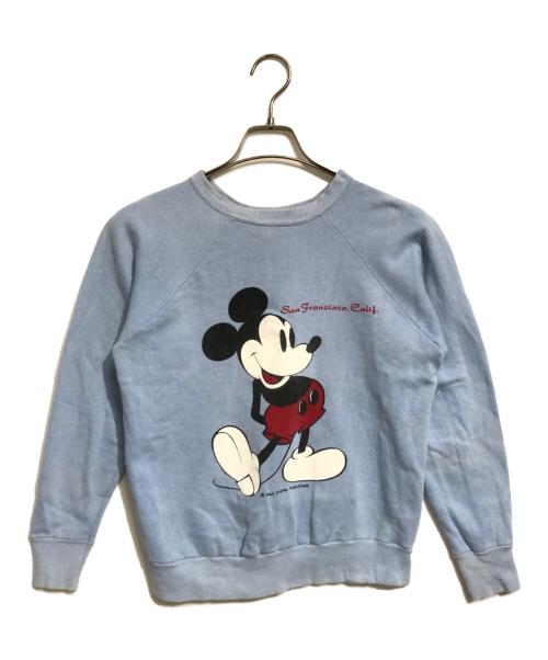 キャラクタースウェット（キャラクタースウェット）キャラクタースウェット (キャラクタースウェット) Disney(ディズニー) キャラクタースウェット ブルー サイズ:MEDIUMの古着・服飾アイテム