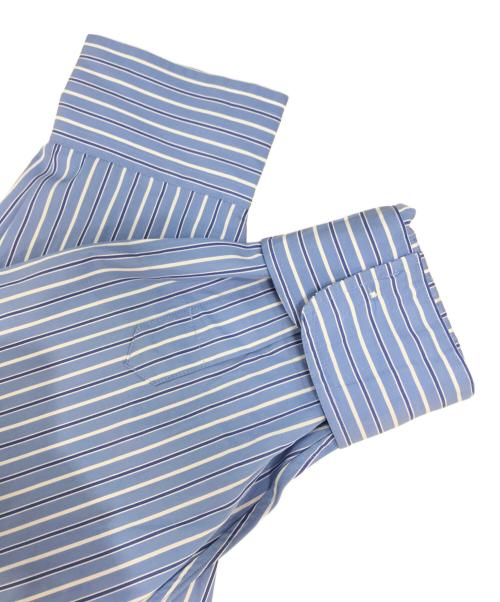 POLO RALPH LAUREN（ポロ・ラルフローレン）POLO RALPH LAUREN (ポロ・ラルフローレン) THOMAS MASON (トーマスメイソン) ストライプシャツ ネイビー サイズ:Mの古着・服飾アイテム