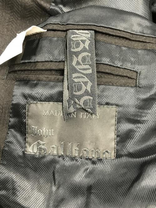 JOHN GALLIANO（ジョンガリアーノ）JOHN GALLIANO (ジョンガリアーノ) ペイント変形ジャケット ブラック サイズ:50の古着・服飾アイテム