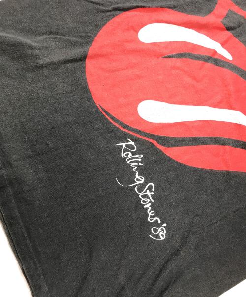 バンドTシャツ（バンドTシャツ）バンドTシャツ (バンドTシャツ) 80s THE ROLLING STONES(ローリングストーンズ) バンドTシャツ ブラック サイズ:表記なしの古着・服飾アイテム