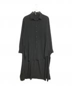 GROUND Yグラウンドワイ）の古着「ロングシャツ」｜ブラック