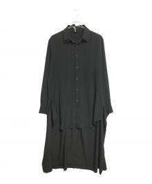 GROUND Y（グラウンドワイ）の古着「ロングシャツ」｜ブラック