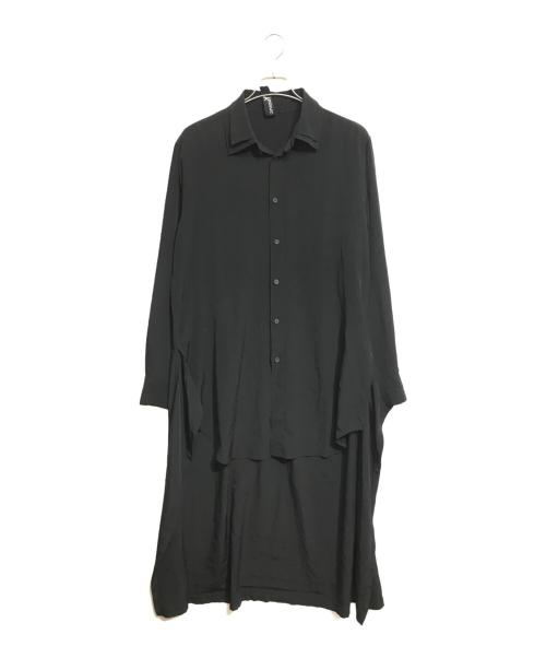 GROUND Y（グラウンドワイ）GROUND Y (グラウンドワイ) ロングシャツ ブラック サイズ:SIZE3の古着・服飾アイテム