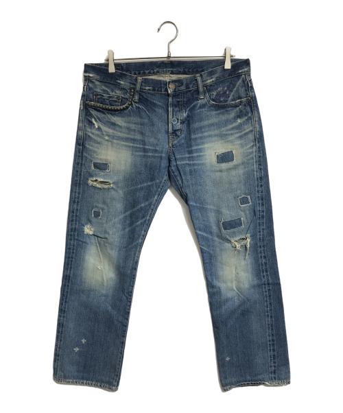 Hysteric Glamour（ヒステリックグラマー）Hysteric Glamour (ヒステリックグラマー) 小窓スタッズデニムパンツ インディゴ サイズ:34の古着・服飾アイテム