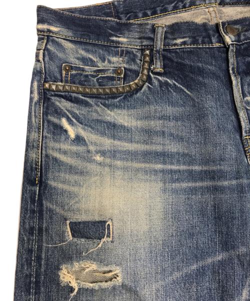 Hysteric Glamour（ヒステリックグラマー）Hysteric Glamour (ヒステリックグラマー) 小窓スタッズデニムパンツ インディゴ サイズ:34の古着・服飾アイテム