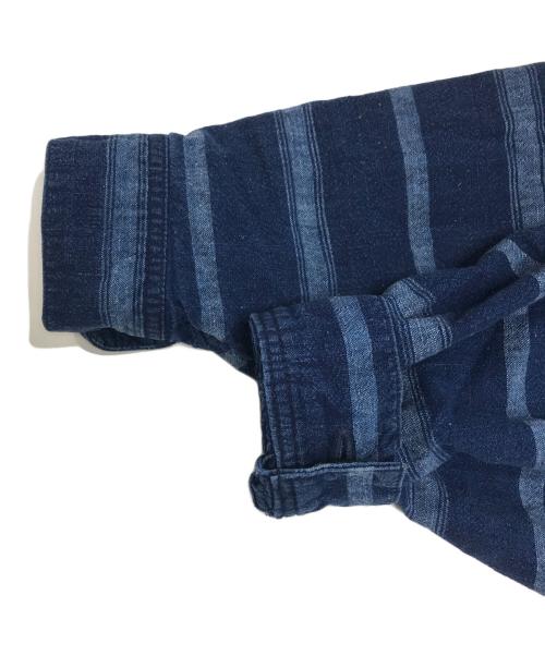 ISSEY MIYAKE（イッセイミヤケ）ISSEY MIYAKE (イッセイミヤケ) タートルネック変形カットソー ブルー サイズ:Sの古着・服飾アイテム