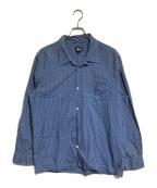 stussyステューシー）の古着「チェックシャツ」｜ブルー