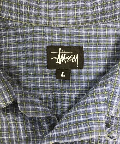 stussy（ステューシー）stussy (ステューシー) チェックシャツ ブルー サイズ:Lの古着・服飾アイテム