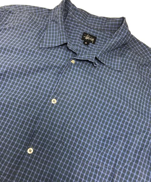 stussy（ステューシー）stussy (ステューシー) チェックシャツ ブルー サイズ:Lの古着・服飾アイテム