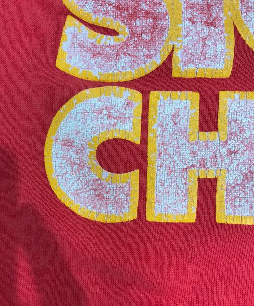 Champion（チャンピオン）Champion (チャンピオン) ラグランスウェット レッド サイズ:Mの古着・服飾アイテム