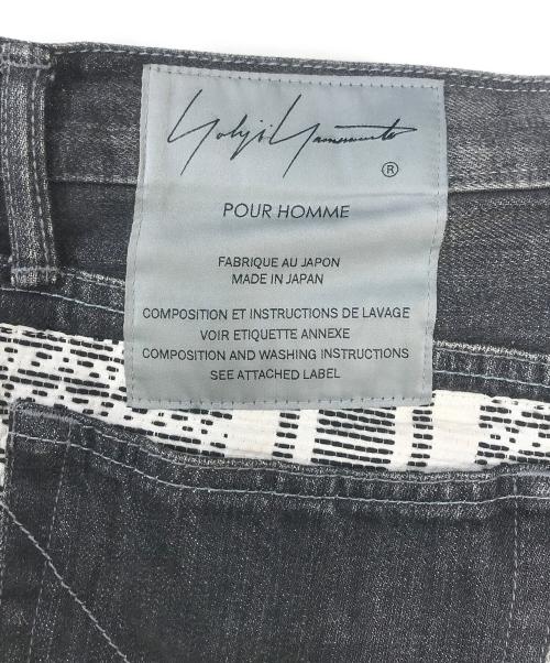 NEIGHBORHOOD（ネイバーフッド）NEIGHBORHOOD (ネイバーフッド) YOHJI YAMAMOTO (ヨウジヤマモト) デニムパンツ ブラック サイズ:Lの古着・服飾アイテム