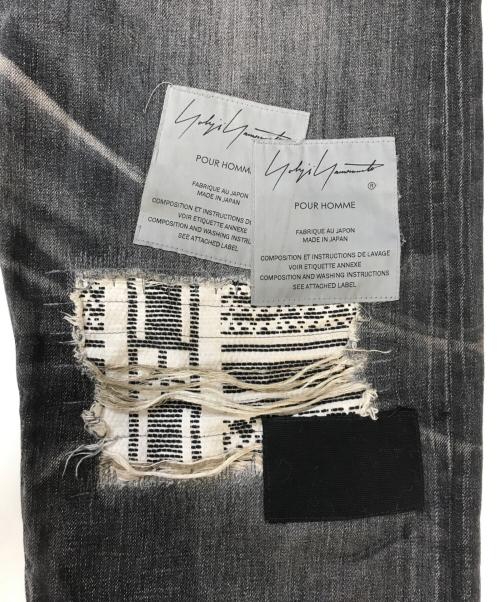 NEIGHBORHOOD（ネイバーフッド）NEIGHBORHOOD (ネイバーフッド) YOHJI YAMAMOTO (ヨウジヤマモト) デニムパンツ ブラック サイズ:Lの古着・服飾アイテム