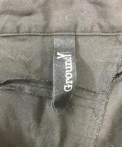 GROUND Y（グラウンドワイ）GROUND Y (グラウンドワイ) ウールギャバジンパンツ ブラック サイズ:3の古着・服飾アイテム