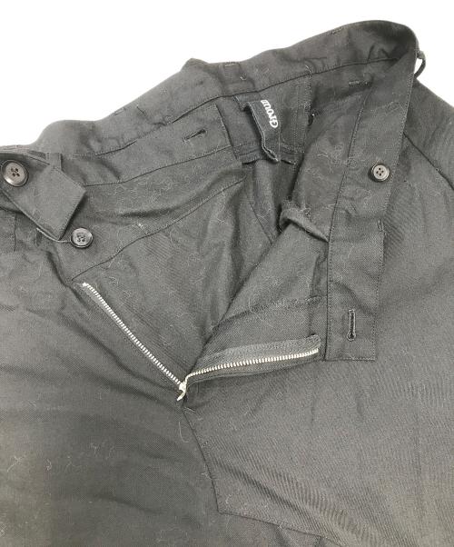 GROUND Y（グラウンドワイ）GROUND Y (グラウンドワイ) ウールギャバジンパンツ ブラック サイズ:3の古着・服飾アイテム