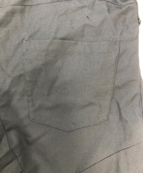 GROUND Y（グラウンドワイ）GROUND Y (グラウンドワイ) ウールギャバジンパンツ ブラック サイズ:3の古着・服飾アイテム