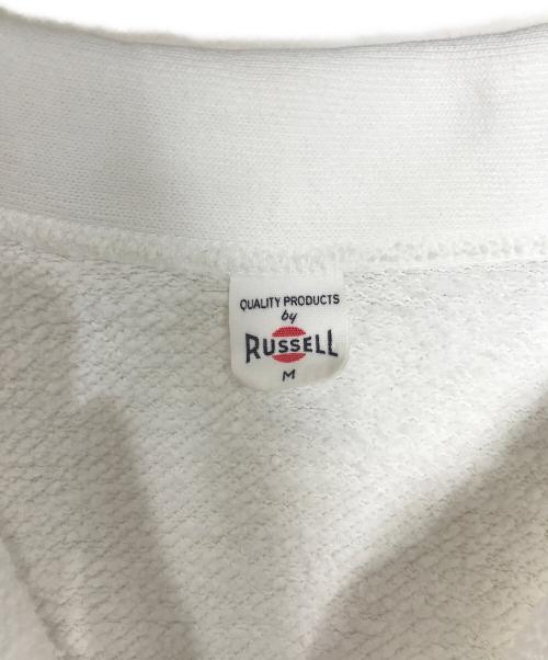 RUSSELL（ラッセル）RUSSELL (ラッセル) 染込み ハーフジップスウェット ホワイト サイズ:Mの古着・服飾アイテム
