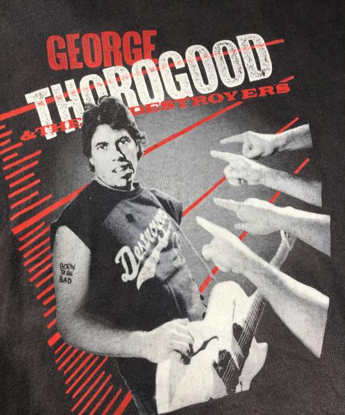 バンドTシャツ（バンドTシャツ）バンドTシャツ (バンドTシャツ) 80s GEROGE THOROGOOD(ジョージ・サラグッド) バンドTシャツ グレー サイズ:XLの古着・服飾アイテム