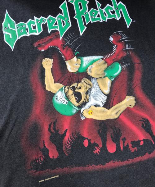 バンドTシャツ（バンドTシャツ）バンドTシャツ (バンドTシャツ) 80s Sacred Reich(セイクレッド・ライク) バンドTシャツ グレー サイズ:XLの古着・服飾アイテム