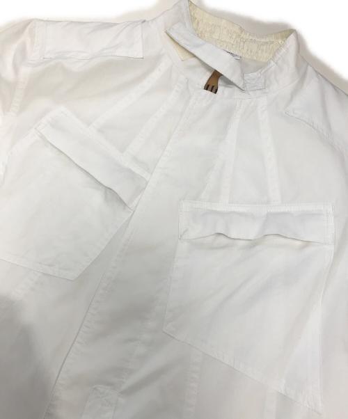 JOHN GALLIANO（ジョンガリアーノ）JOHN GALLIANO (ジョンガリアーノ) マルチポケットスタンドカラージャケット ホワイト サイズ:46の古着・服飾アイテム