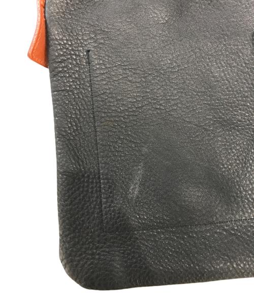 HENDER SCHEME（エンダースキーマ）HENDER SCHEME (エンダースキーマ) レザーショルダーバッグ ネイビー×ブラウン サイズ:表記なしの古着・服飾アイテム