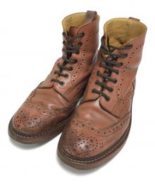 Tricker's（トリッカーズ）の古着「ウィングチップブーツ」｜ブラウン