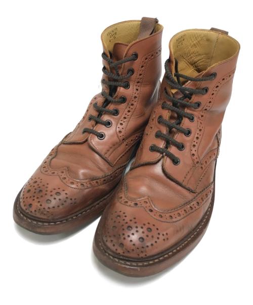 Tricker's（トリッカーズ）Tricker's (トリッカーズ) ウィングチップブーツ ブラウン サイズ:8-5の古着・服飾アイテム