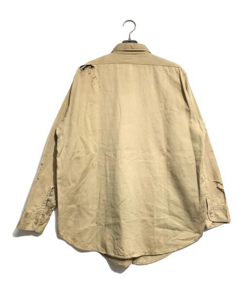 HERCULES（ヘラクレス）HERCULES (ヘラクレス) マチ付きワークシャツ ベージュ サイズ:16の古着・服飾アイテム