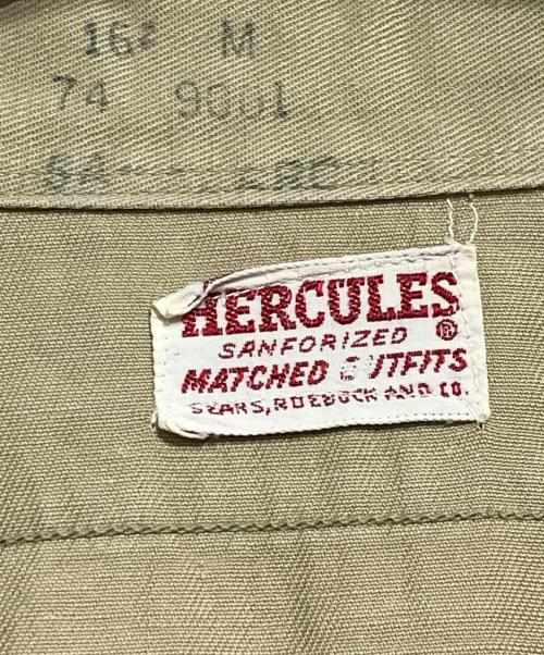 HERCULES（ヘラクレス）HERCULES (ヘラクレス) マチ付きワークシャツ ベージュ サイズ:16の古着・服飾アイテム
