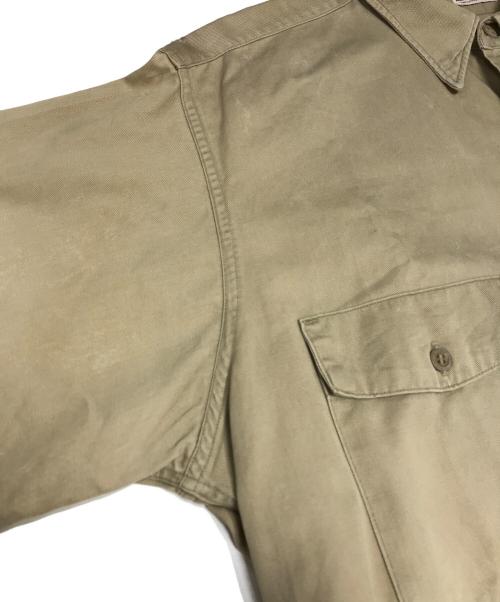 HERCULES（ヘラクレス）HERCULES (ヘラクレス) マチ付きワークシャツ ベージュ サイズ:16の古着・服飾アイテム