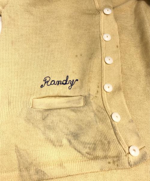 FORDHAM FELT（フォーダム フェルト）FORDHAM FELT (フォーダム フェルト) レタードカーディガン アイボリー サイズ:表記なしの古着・服飾アイテム
